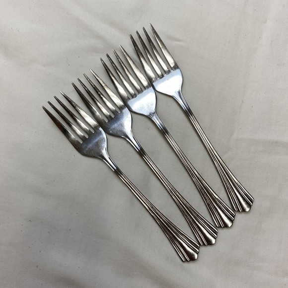 lot 4 1847 Rogers Bros E.P Korea stainless steel dessert forks set￼ 6.5” forks - Picture 1 of 11
